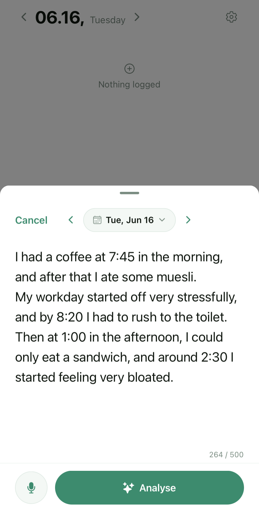 Bowey — logging your day in plain language